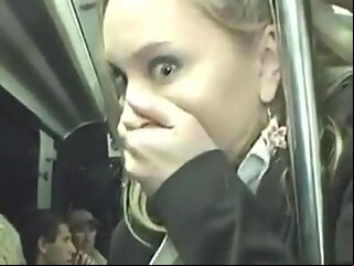 interracial blonde Aiden Starr - Public Bus cumshot